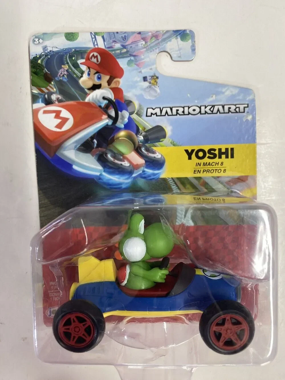 NEW Jakks Pacific Super Mario Kart Racers YOSHI MarioKart Mach 8 Toy Figure